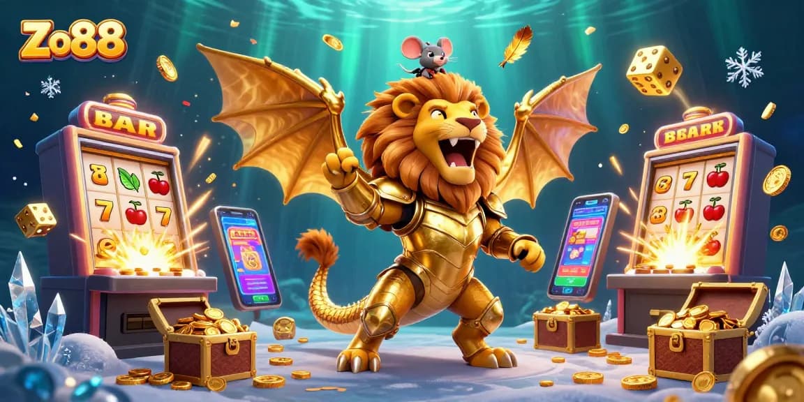 Immerse in the thrilling world of Zo88 with vibrant casino elements and exciting jackpot action.