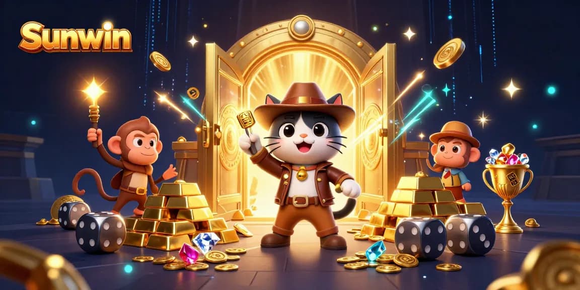 Spin slots at Sunwin and win big with our dynamic casino adventure scene