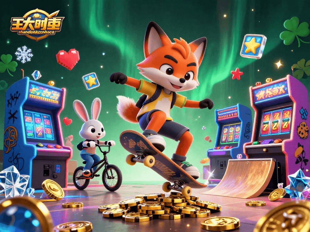 Experience gaming action with nhandinhkeonhacai's dynamic 3D casino illustration showcasing vibrant characters and elements