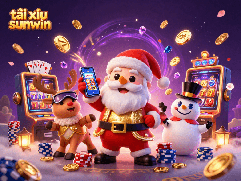 Engage with tài xỉu sunwin through immersive 3D illustration filled with casino excitement and dynamic elements.