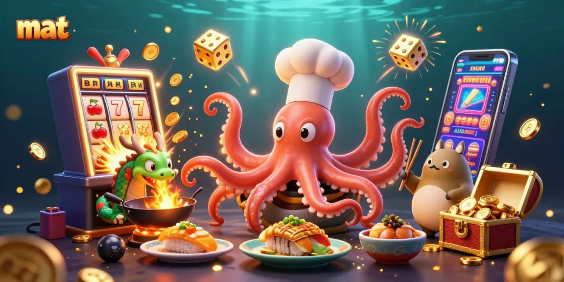 Experience exciting game action at mat casino, with vibrant slots and animated characters.