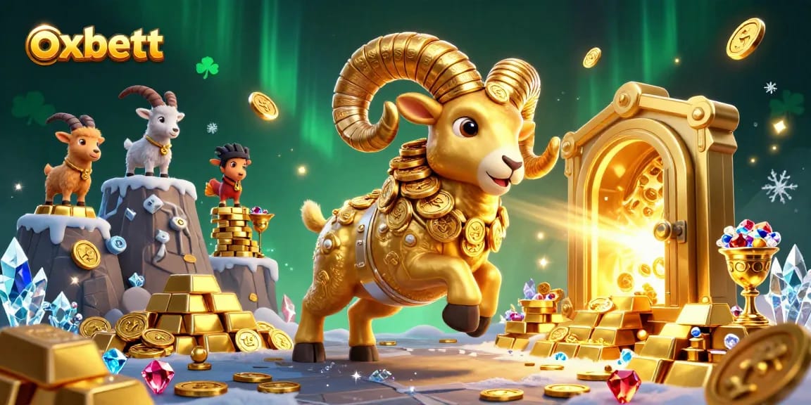 Experience thrilling excitement with oxbett featuring golden treasures under northern lights.