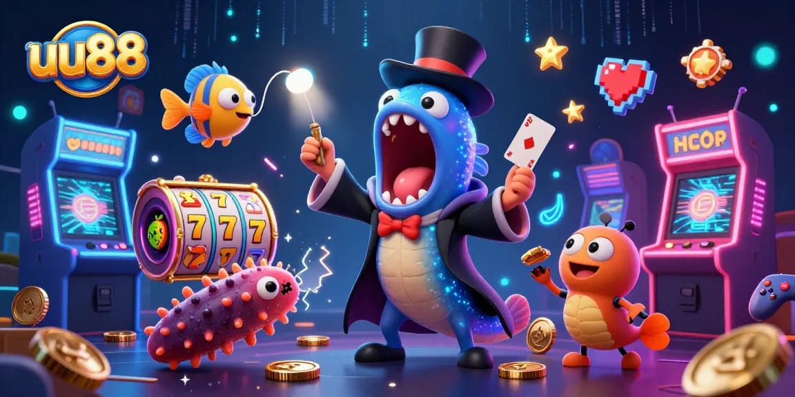 Engage with unique uu88 casino action featuring animated sea creatures in a vibrant gambling scene.