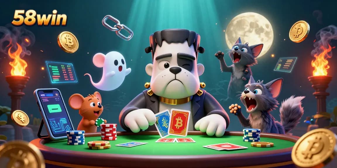 Engage with thrilling games at 58win, featuring lively casino characters and vibrant gaming elements.