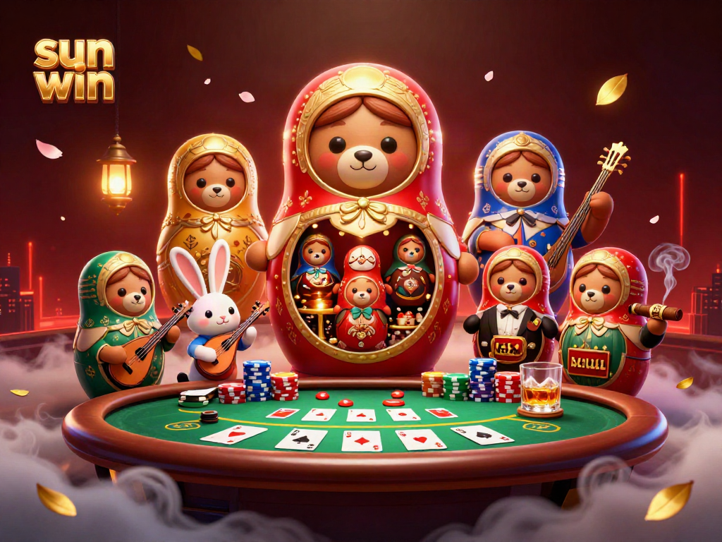 Experience sun win with vibrant casino elements in a richly detailed 3D illustration.