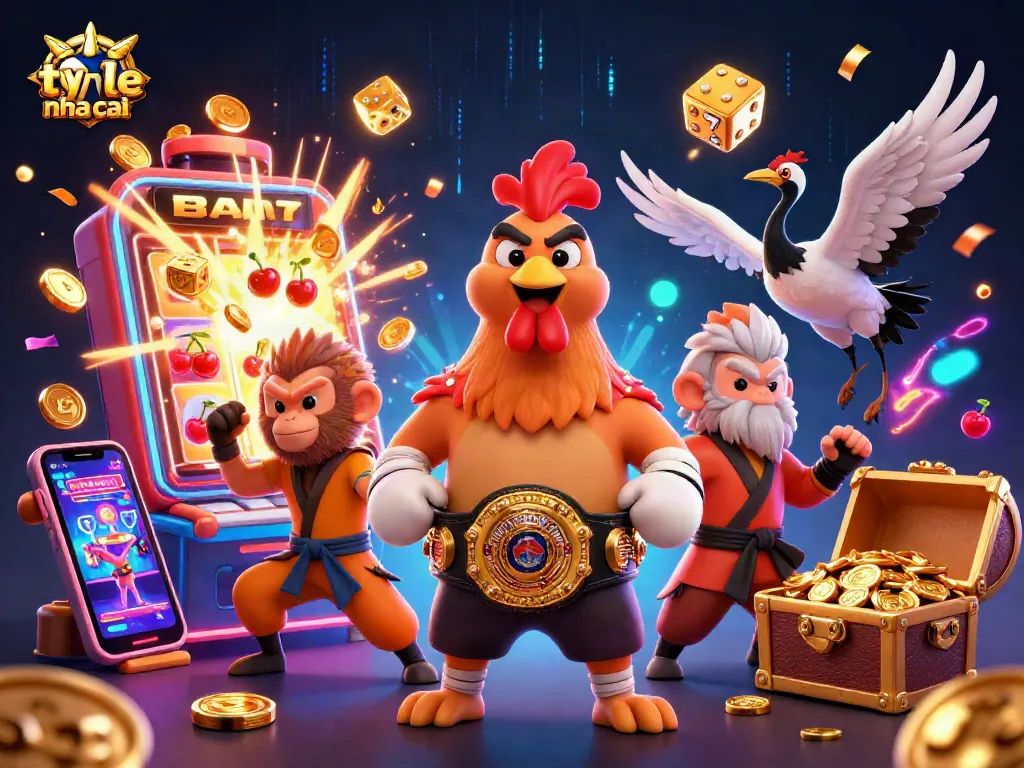Engage with ty le nha cai, a vibrant casino scene featuring characters and dynamic gaming elements.
