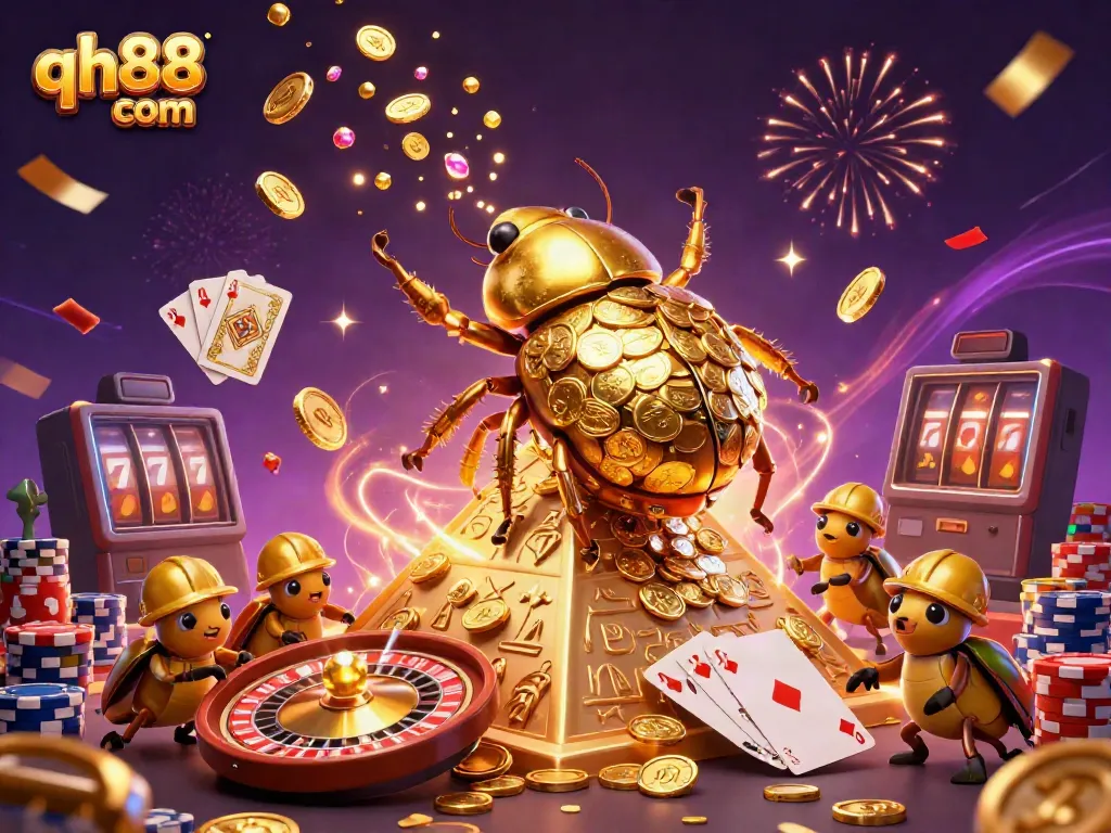 Engage with qh88 com's vibrant casino scene featuring dynamic characters and colorful game elements.