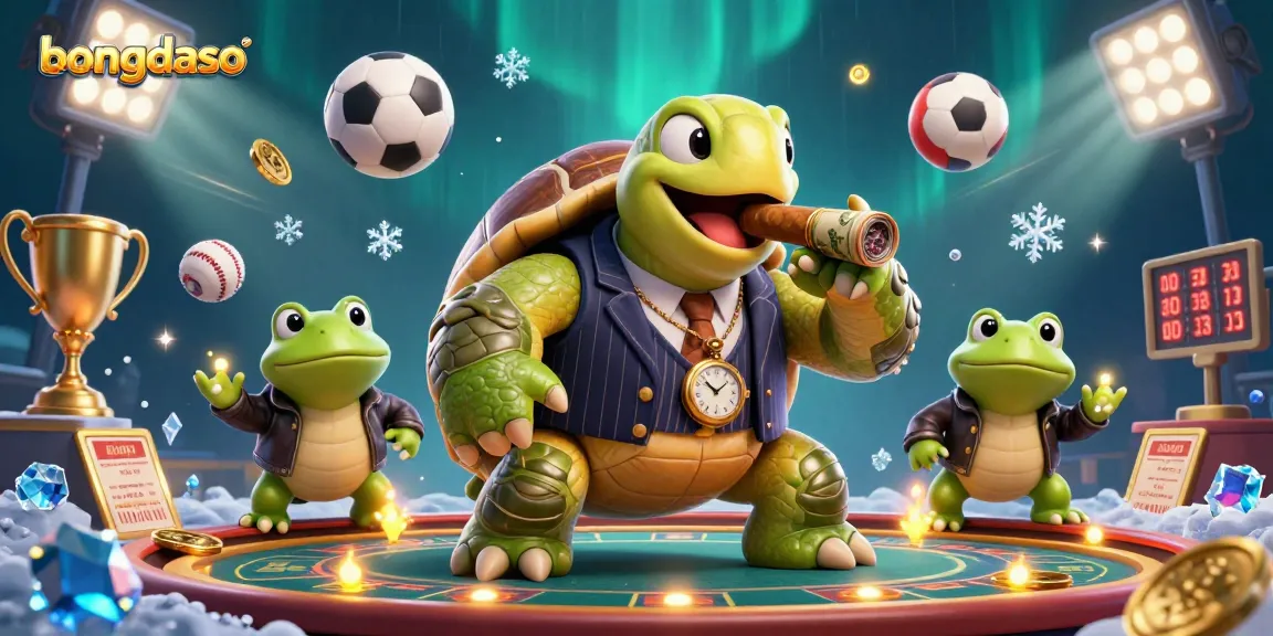 Win big with bongdaso while surrounded by cartoon characters and dynamic sports elements.