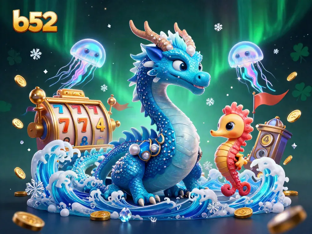 Experience thrilling gaming with b52's azure dragon and coral knight in a vibrant casino world.