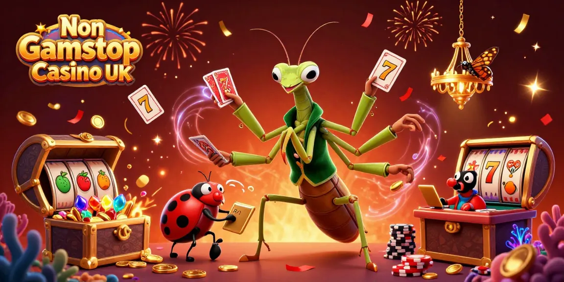 Engage in thrilling gameplay at a Non Gamstop Casino UK with dynamic characters and vibrant casino imagery.