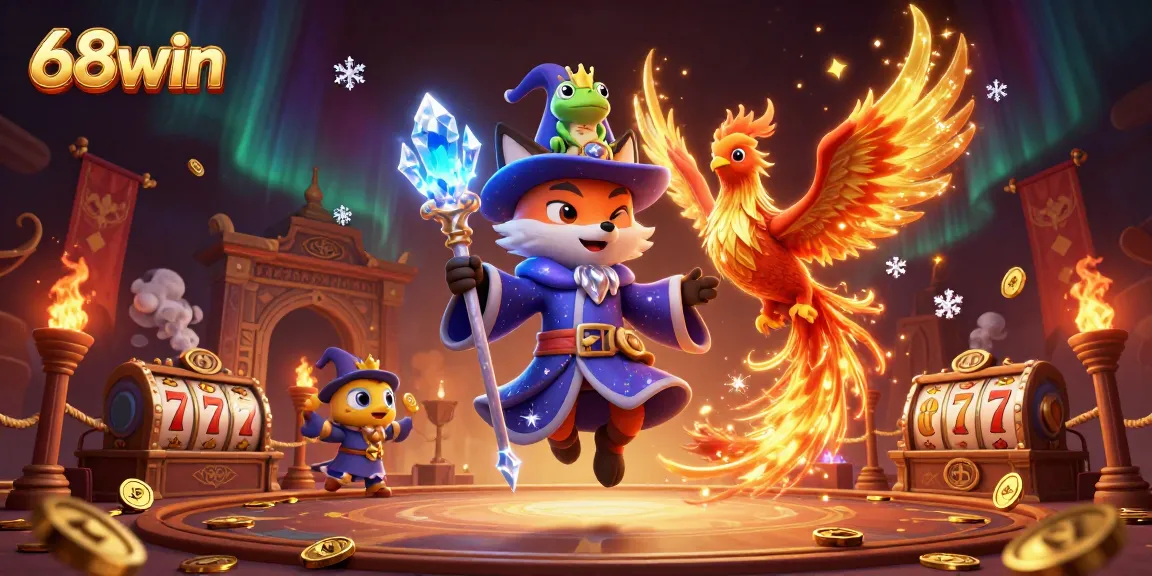 68win players engage with vivid casino scenes, experiencing dynamic betting action