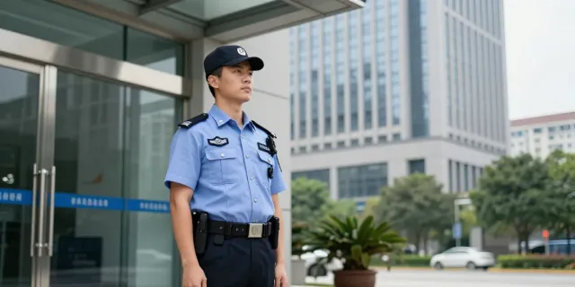 Security Guard providing professional protection at a local business.