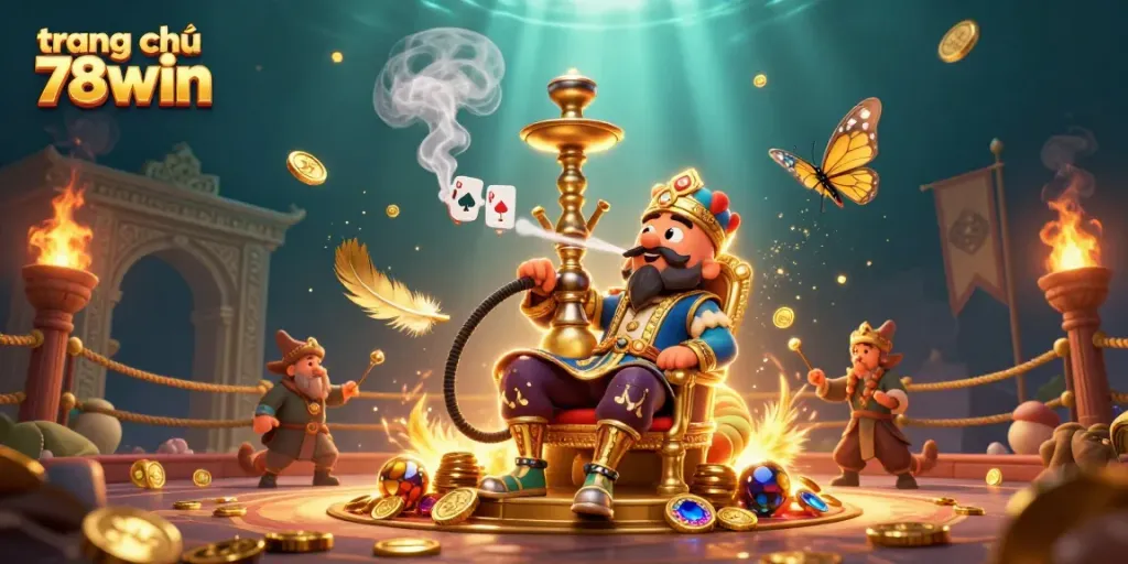 Engage with the stunning trang chủ 78win illustration showcasing lively casino elements and rich 3D artistry.