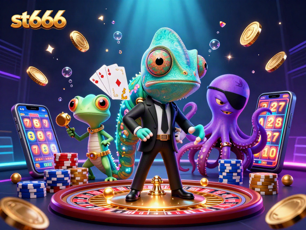 Experience thrilling gaming at st666 with vibrant characters and dynamic casino elements