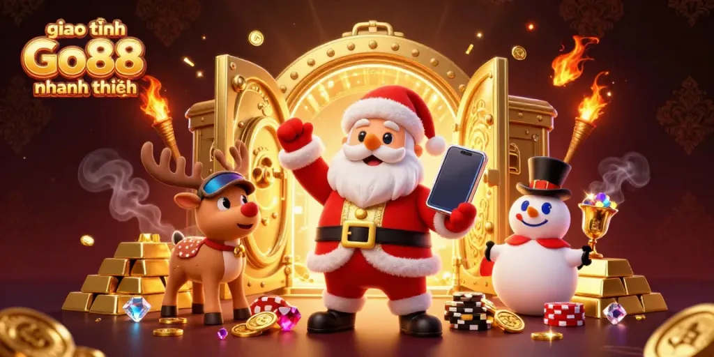 Experience giao dịch Go88 nhanh chóng with engaging characters in a vibrant casino scene.