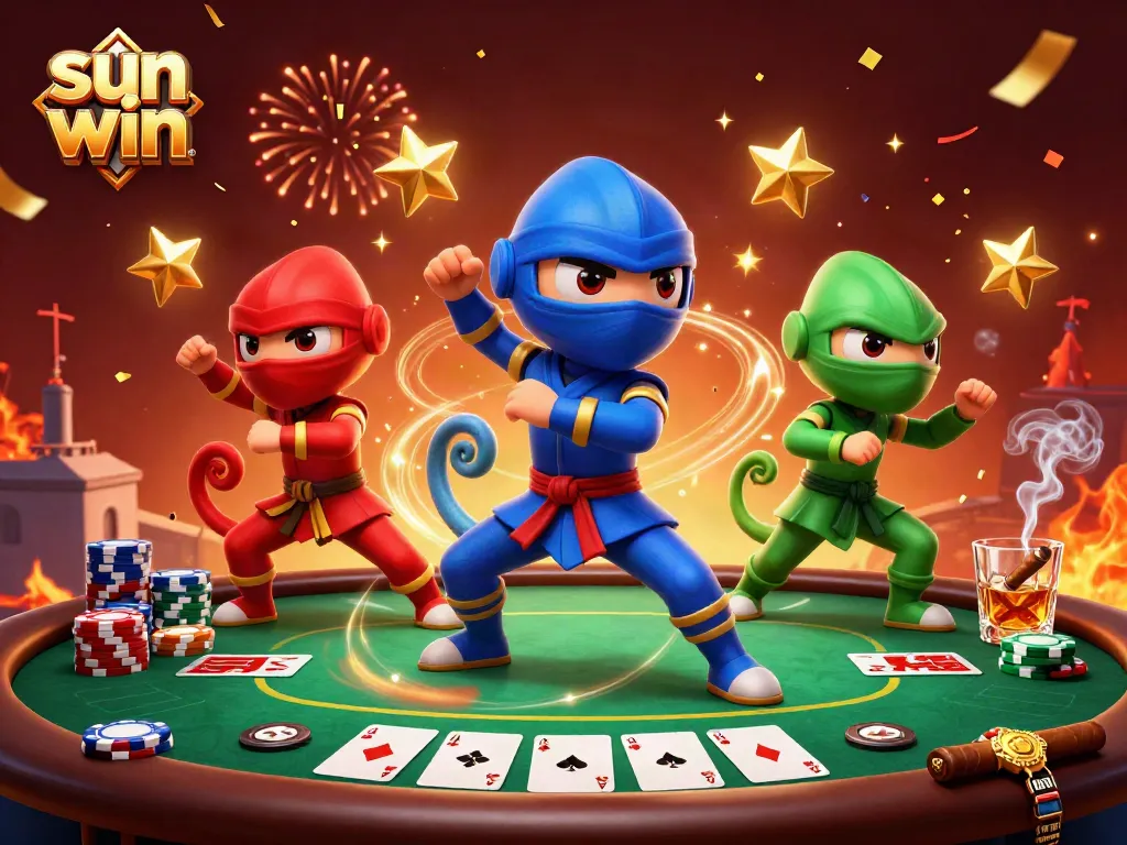 Experience engaging gameplay at sun win with thrilling poker action and colorful cinematic flair.