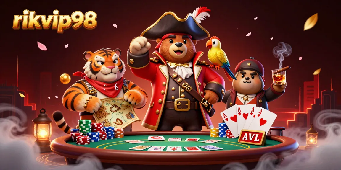 Join the action at rikvip98 with pirate-themed poker excitement featuring stunning characters and game elements.