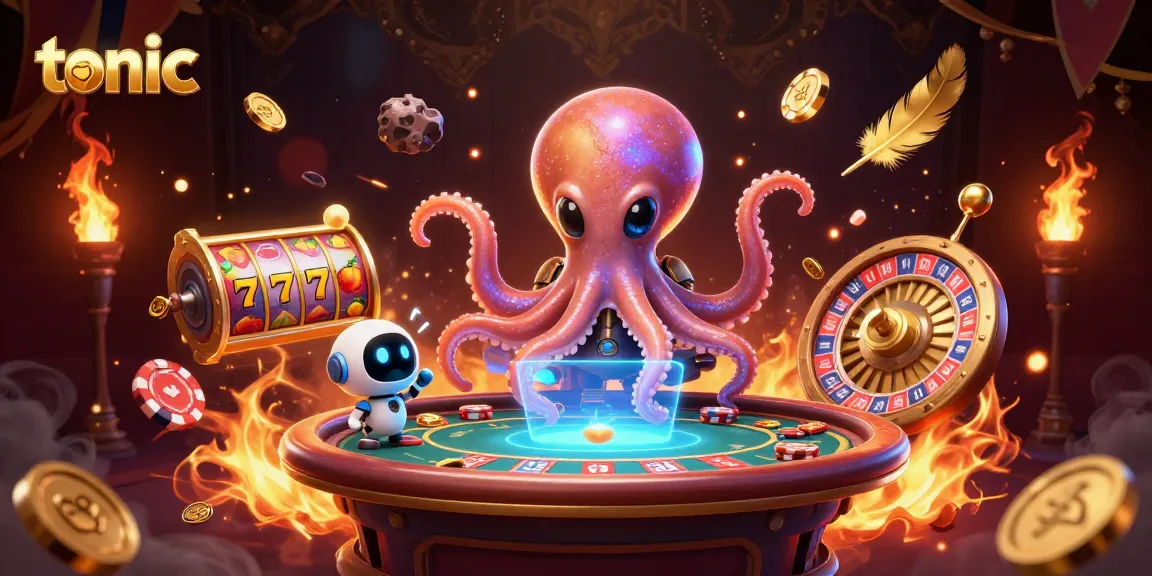 Tonic empowers players to engage with a vibrant 3D alien poker scene filled with excitement and winnings.