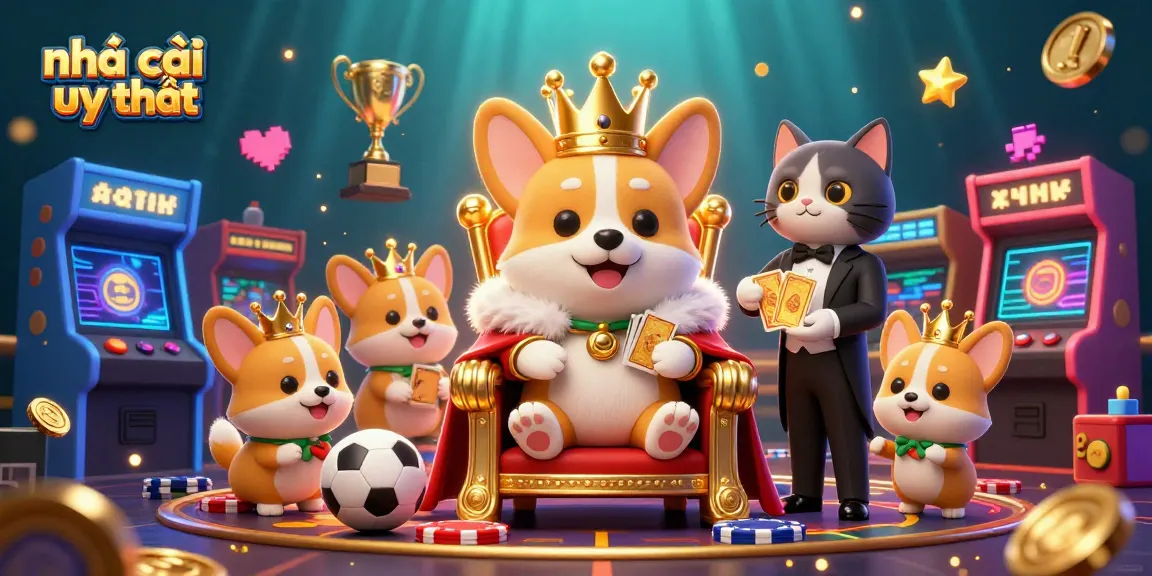 Engage with nhà cái uy tín showcasing vibrant sports betting characters and elements in a casino setting.