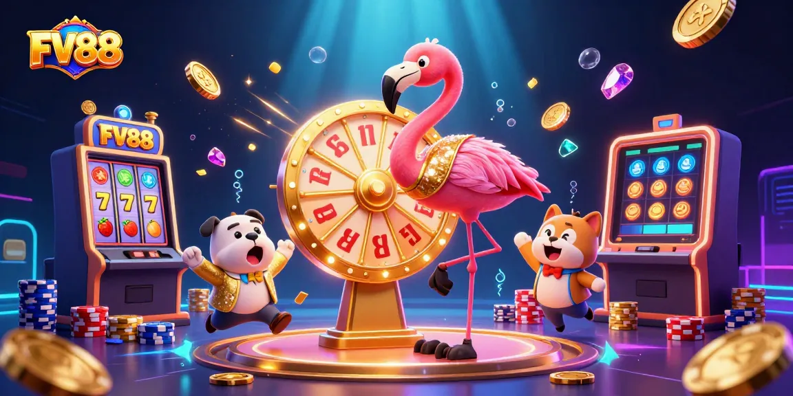 Experience the thrill at FV88 with exciting slots and animated casino elements