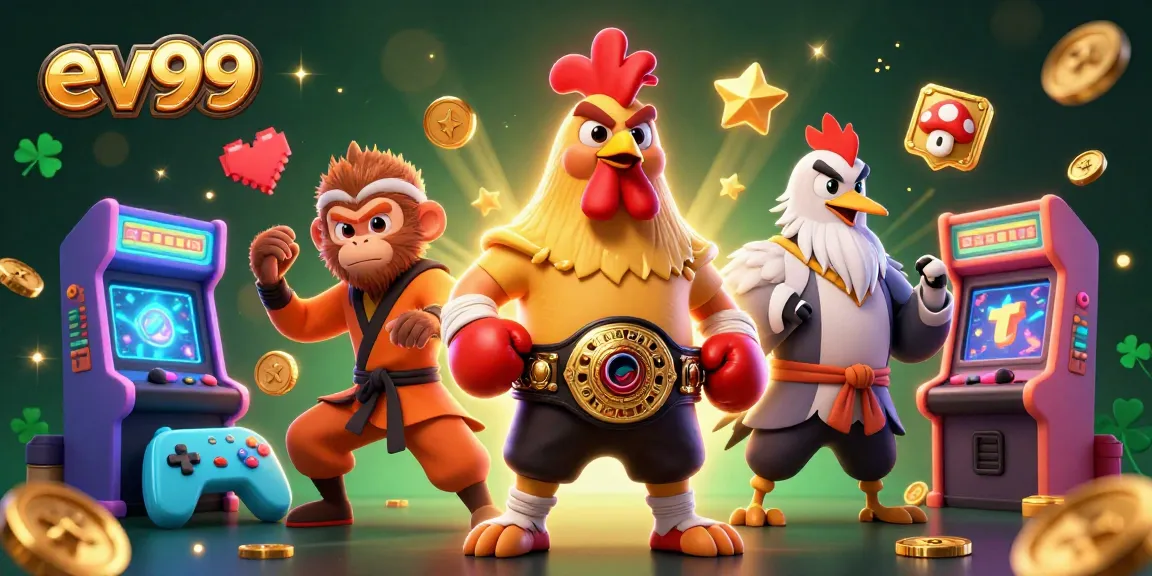 Place your bets at ev99 as exciting 3D casino characters engage in thrilling gaming activities.