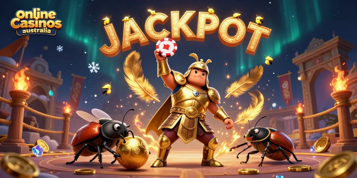 Win big with online casinos Australia featuring a hercules beetle and dynamic gambling elements!