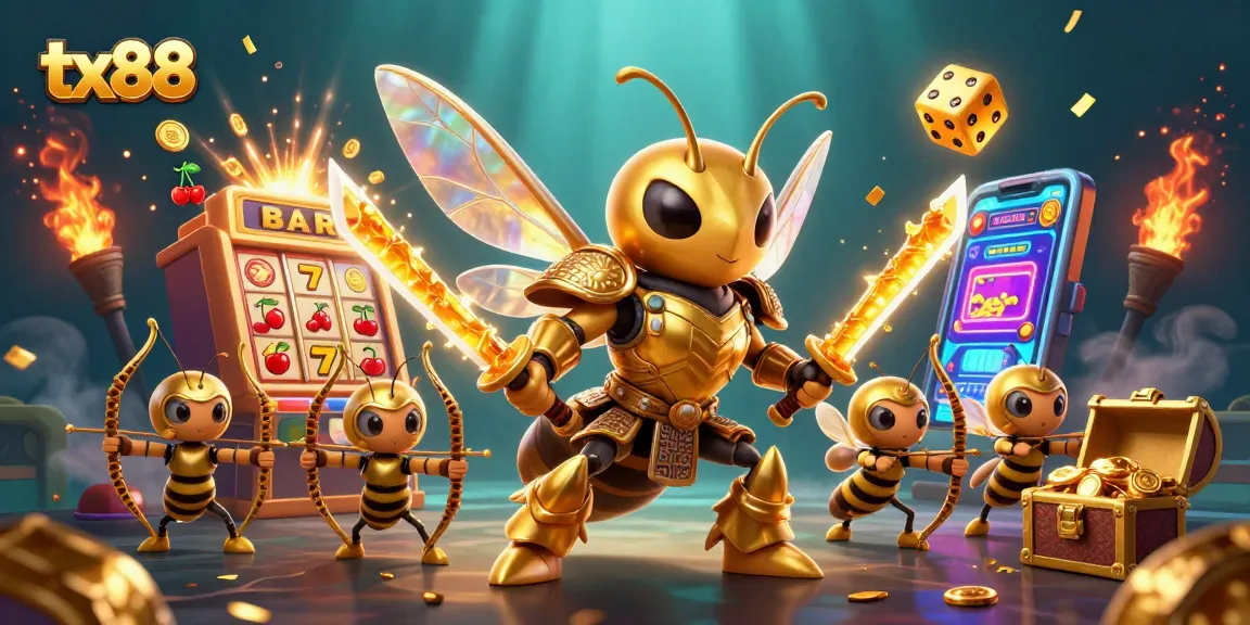 Experience the thrill of tx88 gaming with dynamic characters and jackpots in vibrant 3D illustration.